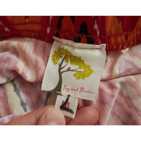 FIG AND FLOWER Womens Size Medium Pull On Tribal Chevron Print Wide Leg Pants - Picture 5 of 5